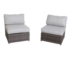 LSI Wicker Fully Assembled 6 - Person Seating Group with Cushions