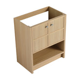 30" Freestanding Bathroom Vanity, 2-Soft Closing Door, Oak, Plywood (Excluding Sink)