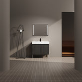 36" Freestanding Bathroom Vanity with Resin Sink, Storage Cabinet with Soft Closed Doors (KD-Package)