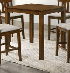 Beautiful Cherry Color Counter Height 1Pc Dining Pub Height Square Table Dining Room Wooden Furniture