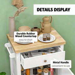 Mobile Kitchen Island,Rolling Kitchen Cart
