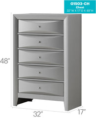 Marilla G1503-CH Chest , Silver Champagne