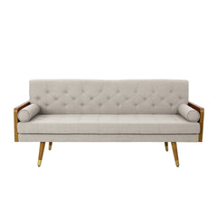 Aidan Mid Century Modern Tufted Fabric Sofa
