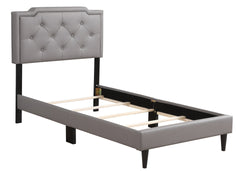 Casual Twin Bed In Light Gray