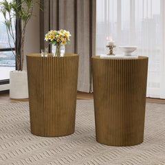 METAL HAMMERED END TABLE