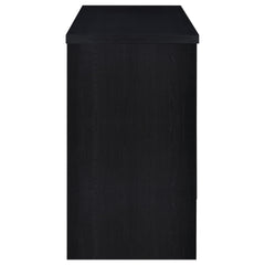Irving Black Freestanding Home Bar with Open Storage