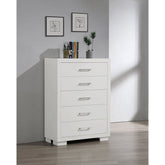 Polk Snow White 5-drawer Bedroom Chest
