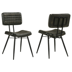 Molly Espresso Upholstered Dining Chair (Set of 2)