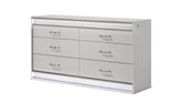 Glam Modern Style 6- Drawer Dresser Made with Wood in White (INCLUDES DRESSER ONLY) same as B009P243212 (CA Inventory)