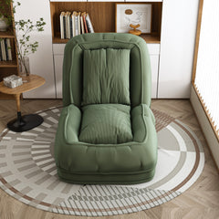 Upholstered Human Dog Bed for Adults and Pets, Foldable Lazy Sofa Bed with 5 Adjustable Position, Includes 2 Soft Pillows for Bedroom, Living Room, Reading Corner(Green)