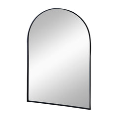 24" x 36" Black Arched Mirror with Metal Frame, Wall Mirror for Living Room Bedroom Entryway