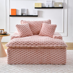 51 - inch Comfort - bearing Sofa: Two Pillows and One Backrest, Suitable for Multiple Scenarios in Bedrooms and Living Rooms