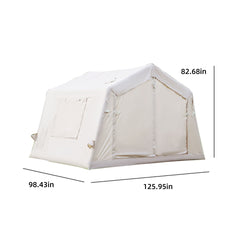 8 m ² Inflatable Tents for Camping, Blow Up Tent with Hand Pump, Easy Setup InflatableTent 4 Season Tent, Waterproof Oxford Air Glamping Tents for Camping Adult 4/6/8 Person