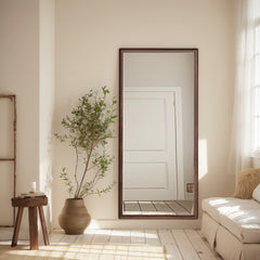 70*32 inch full-body floor mirror with Artificial wood frame, elegant design and durability, a must-have for bedrooms, clothing stores and salons
