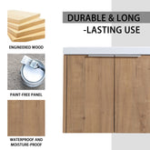 60" Wall-Mounted Bathroom Vanity With Sink and Side Cabinet, Soft Close Doors,00112IMOx2-0624IMOx2-0612GWH Combination Cabinet(KD-Packing)
