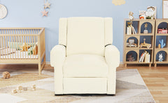 Manual Recliner Nursery Recliner Chair Swivel Rocker Recliner Sofa for Living Room, Bedroom Home Theaters and Nursery, White