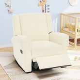 Manual Recliner Nursery Recliner Chair Swivel Rocker Recliner Sofa for Living Room, Bedroom Home Theaters and Nursery, White