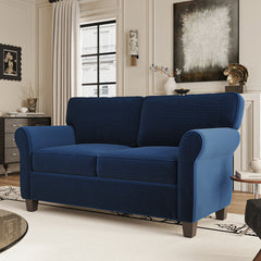 57" Modern 2-Seater Corduroy Sofa With Removable Backrest & Seat Cushions,Padded Armrests,High Rebound Sponge Filled with Solid Wood and Composite Frame,Easy Assembly For Living Room,Bedroom,Office.