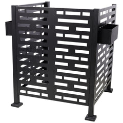 3*3FT Air Conditioner Fence for Outdoor Units Metal Privacy Fence,Metal Privacy Screen with Planter Boxes,Outdoor Freestanding Trash Can Fence