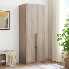 Wardrobe Closet in Rustic Gray