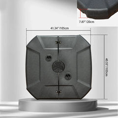 Patio Umbrella Base with Wheels, Water & Sand Filled Weighted Base for Most Cantilever Offset Umbrella, 440LBS, Square (Black)