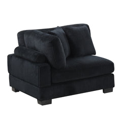 Bentley modern style Corduroy fabric upholstered CORNER Wedge made with wood frame in Black same as G150110452 (NJ Warehouse inventory)