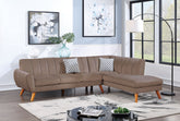 SECTIONAL - 2PC in Black Faux Leather
