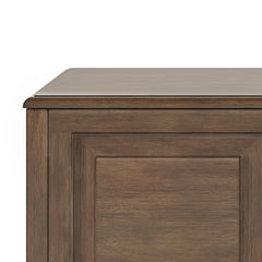 Connaught 51 inch Wide Solid Wood Storage Bench Trunk in Natural Aged Brown