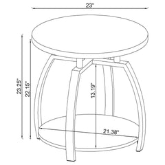 Dark Grey and Black Nickel End Table
