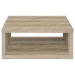 Flint Distressed Pine Square Engineered Wood Coffee Table