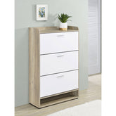 Kyla White 3-tier Engineered Wood Shoe Cabinet