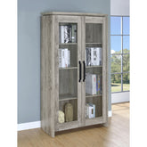 Myerson Grey Driftwood 2-Door Engineered Wood Tall Cabinet