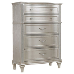 Katerina Silver Oak 5-drawer Chest with Hidden Drawer