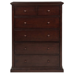 Anzio Cappuccino 6-drawer Bedroom Chest