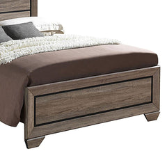 Washed Taupe Queen Panel Bed