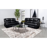 Elodie Black 2-Piece Reclining Sofa Set