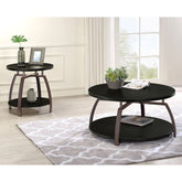 Starrett Dark Charcoal 2-piece Round Coffee Table Set