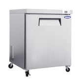 Orikool 29 IN Commercial Refrigerators, Undercounter Refrigerators 8 Cu.Ft with Smooth Casters, 1 Door, ETL Listed for Restaurants, Cafes, Bars And Pizzerias