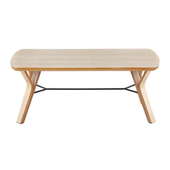 Folia Mid-Century Modern Bench in Natural Wood by LumiSource