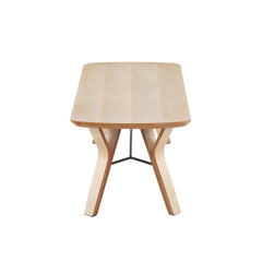 Folia Mid-Century Modern Bench in Natural Wood by LumiSource