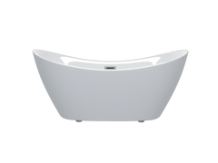 67 "Acrylic freestanding tub, Gloss white, with chrome overflow and pop-up Drain, cUPC Certified