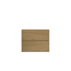Alice24-106, Wall mount cabinet without basin, Natural oak color, with two drawers, Pre-assembled
