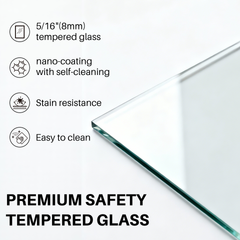 Door 50-54 in W x 75 in H Frameless Shower , Sliding Shower Door with 5/16"(8mm) Clear Tempered Glass Shower Door, Easy to Clean Bathroom, Silent Soft-Close Design, Easy to Install,Brushed Gold