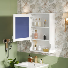 20'' Wall Mounted Bathroom Storage Cabinet with Mirror, Wall Mounted Home Storage with Door, Mirrored Wall Medicine Cabinet