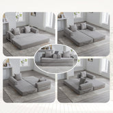 UNITED WE WIN Foldable and compressible sofa, featuring a sturdy metal frame, It allows you to freely create a personalized leisure area. A combination of modern metal and fabric for Small Spaces