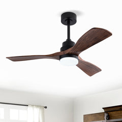 Hot sales 42 Inch Ceiling Fans with Lights and Remote, Black Ceiling Fan for Patios with Light 3 Blades Modern Ceiling Fan Noiseless Reversible DC Motor, Ceiling Fan for Farmhouse
