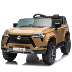 Lexus GX550 24V 2-Seater Kids Ride On Car W/ PC 2.4G, High Chassis and Anti-Slip Grip wheels, Four-wheel Suspension, LED light, Bluetooth&MP3 Music, Speed up to 3.73 MPH for Kids Aged 3-8