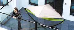 Portable Outdoor/Garden Hammock with Quick-Fold Stand, Adjustable Sunshade, and Storage Bag Adult/Child Hammock Chair Heavy-Duty Hammock Suitable for Camping, Home Gardens, Hotels, Outdoors, Beaches