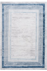 MARFI Collection 5X7 Blue / Ivory / Bordered Area Rug