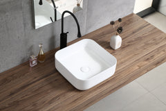Bothwa Home Square Counter Top Wash Basin (White Finish) CUPC Certified
